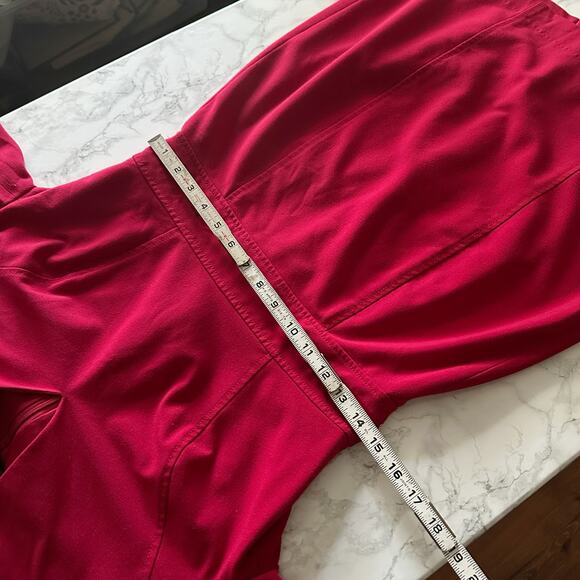 Tahari ASL Ponte Knit Red Mini Dress Zip Accent Women's Size 6‎ - Picture 11 of 14